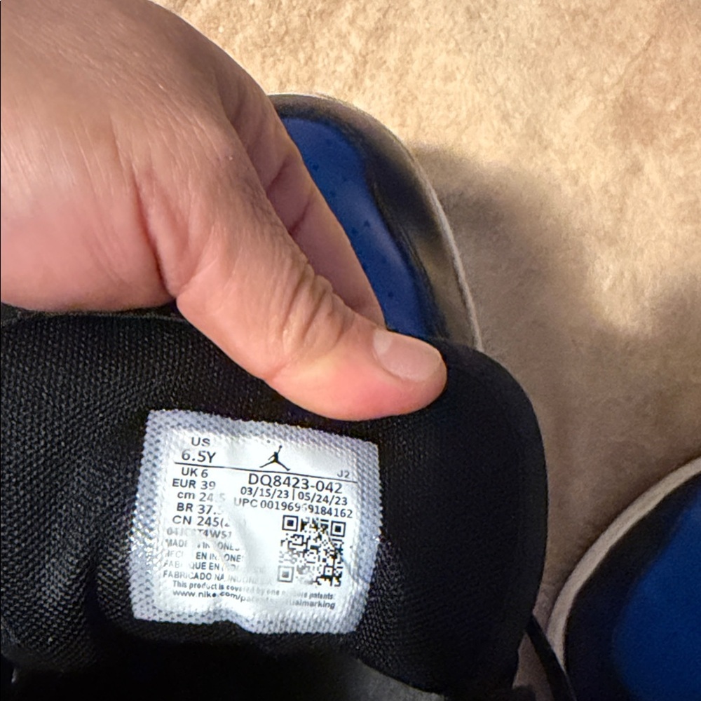 Blue and Black Athletic Shoes
